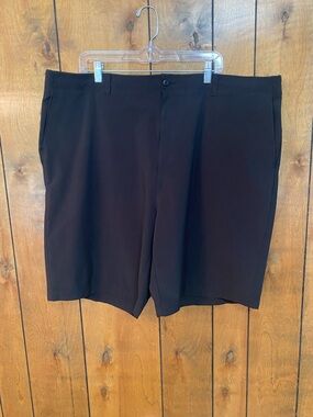 Hogan Men's Black Flat Front Performance Shorts